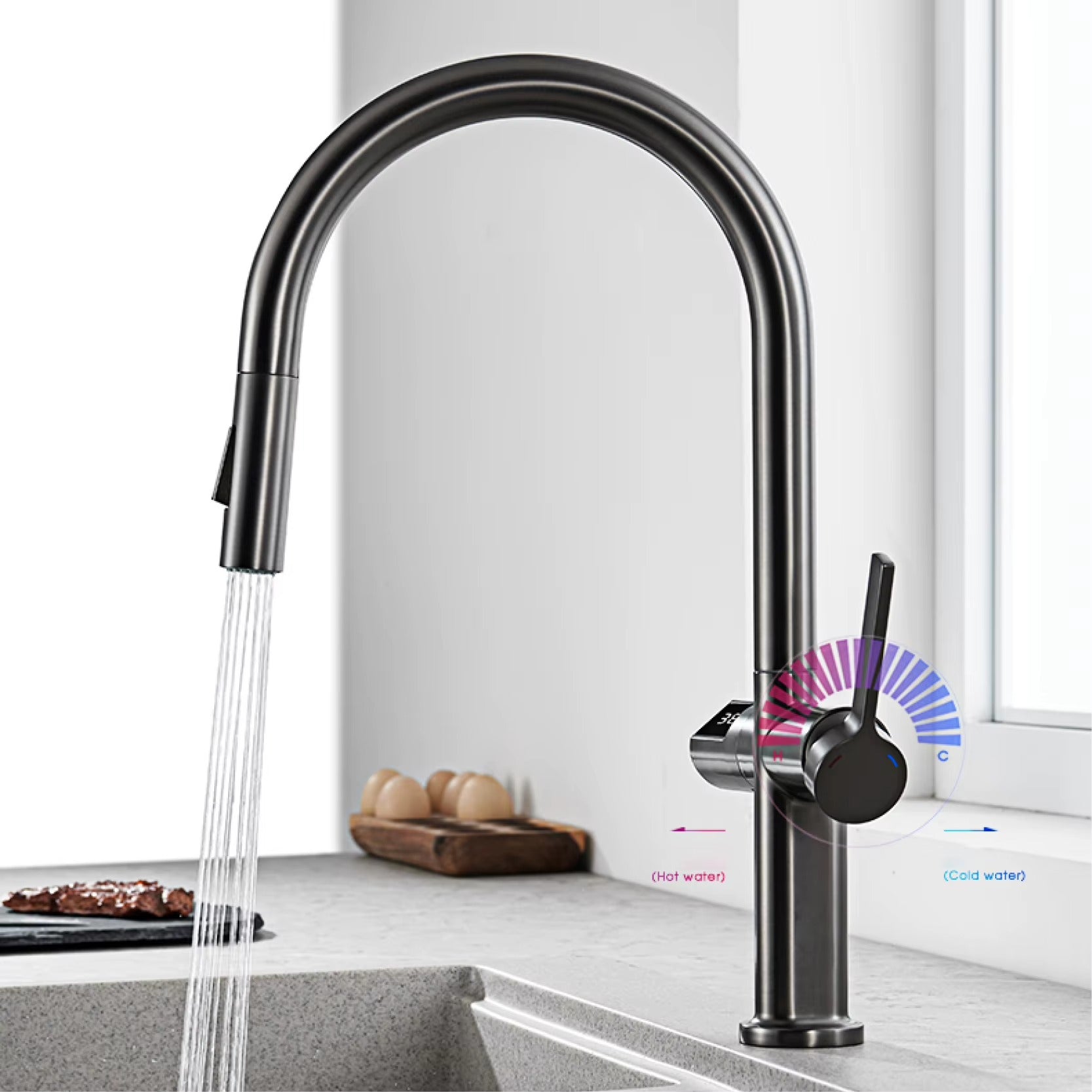 Rovion SenseFlow Pull-Down Smart Faucet